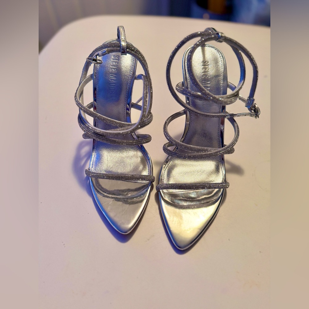 Steve Madden Metallic Strappy Heels